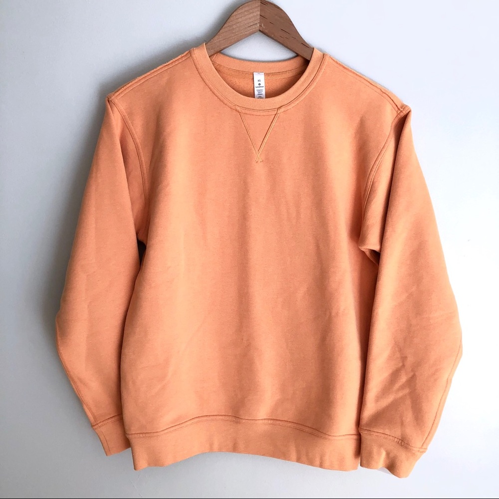 Lululemon All Yours Crew Monarch Orange Sweatshirt - Picture 2 of 14